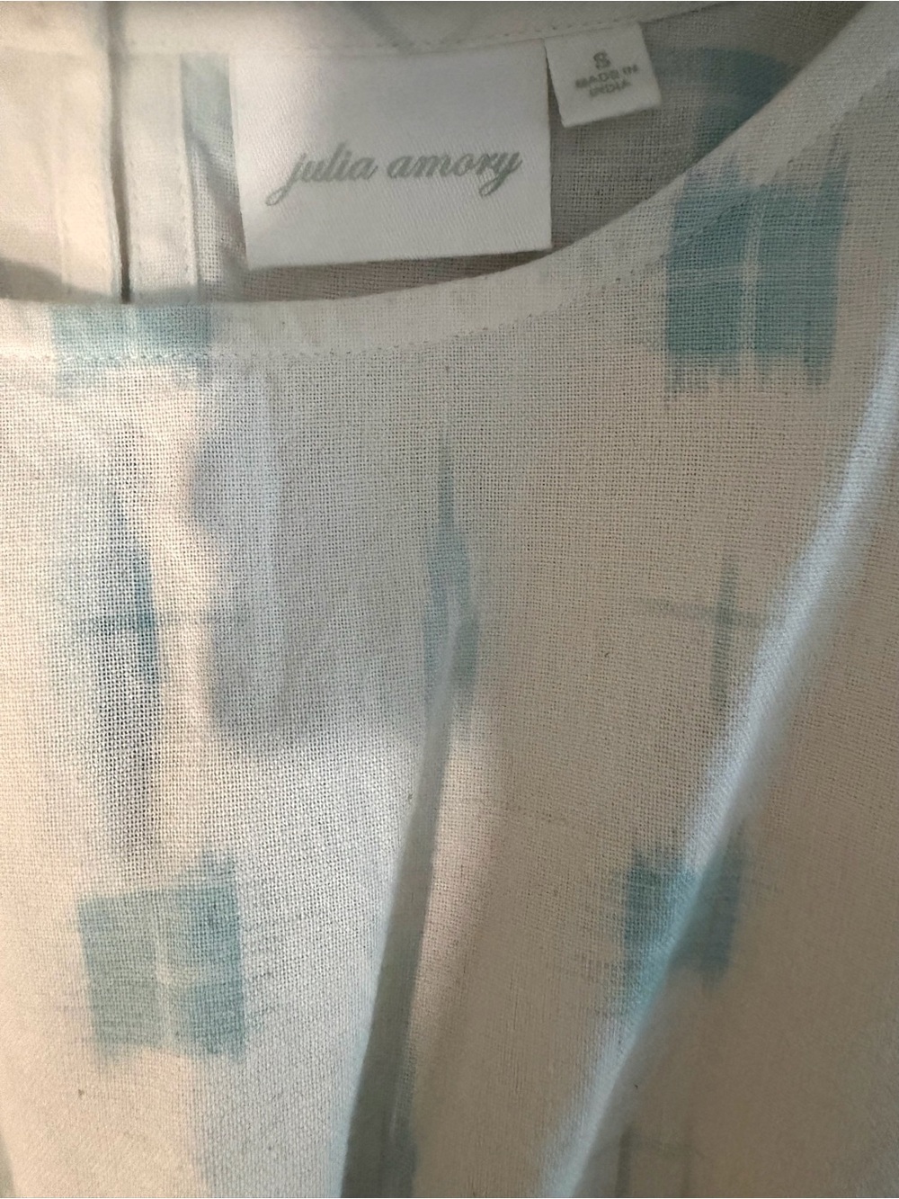 Julia Amory Ava Top in Ikat Blue, Size Small - Picture 5 of 6